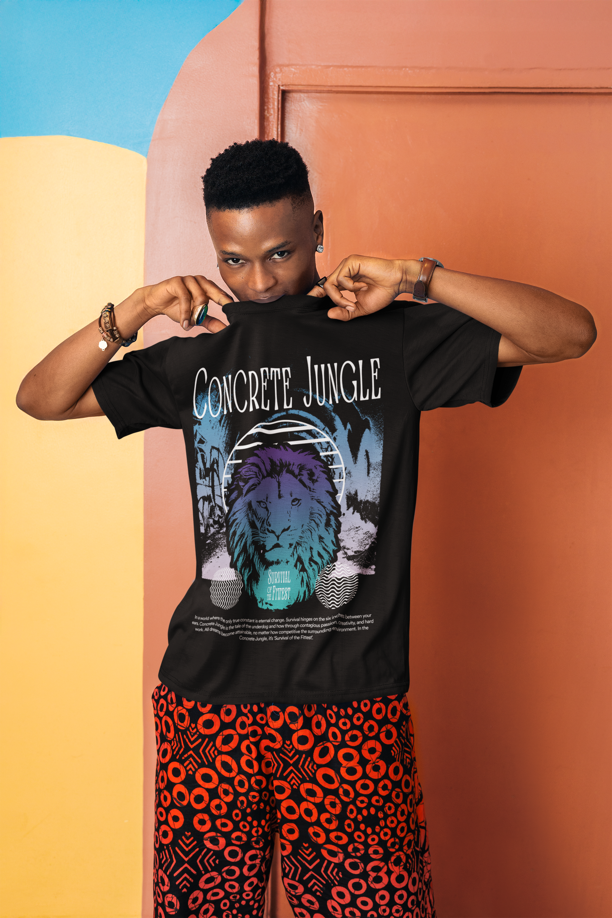 ‘Survival of the fittest’ Concrete Jungle Heavy T-Shirt